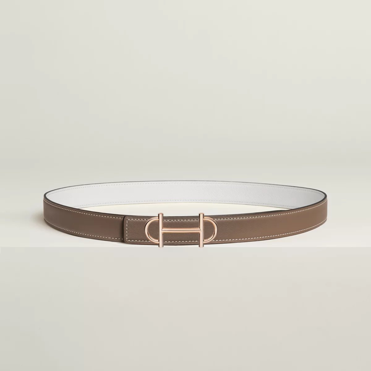 Gamma belt buckle & Reversible leather strap 24 mm