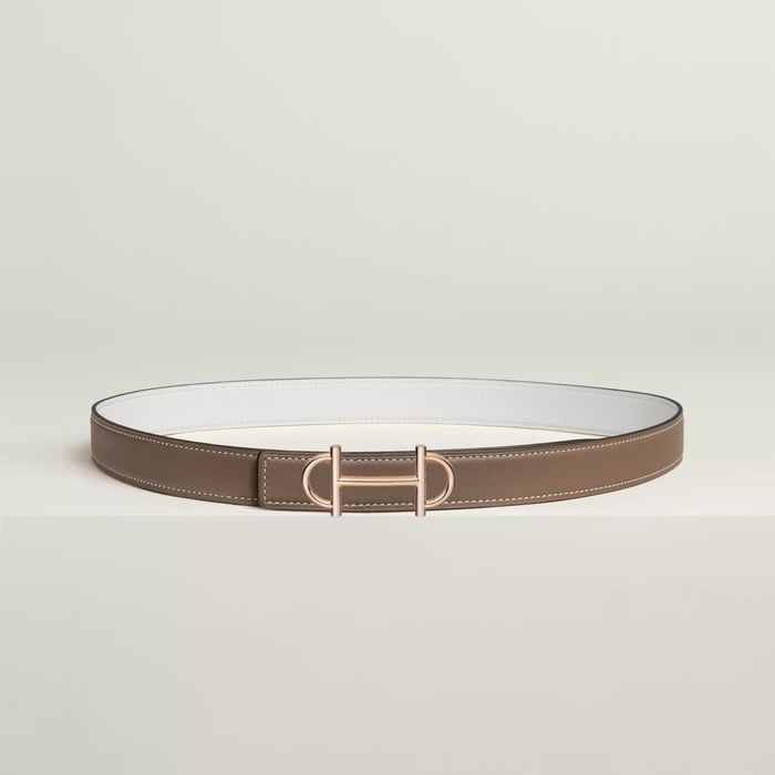 Gamma belt buckle & Reversible leather strap 24 mm