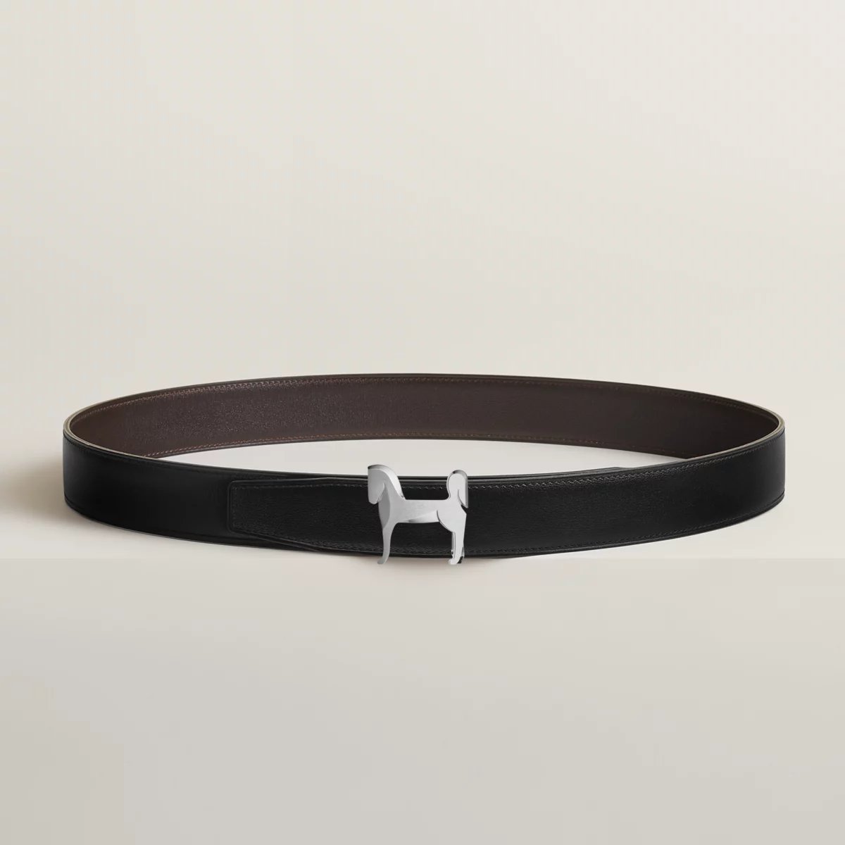 Panache belt buckle & Reversible leather strap 32 mm