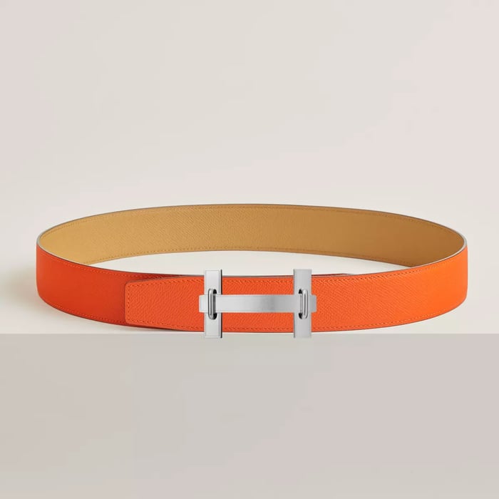 H Jumping Belt Buckle & Reversible Leather Strap 38 MM