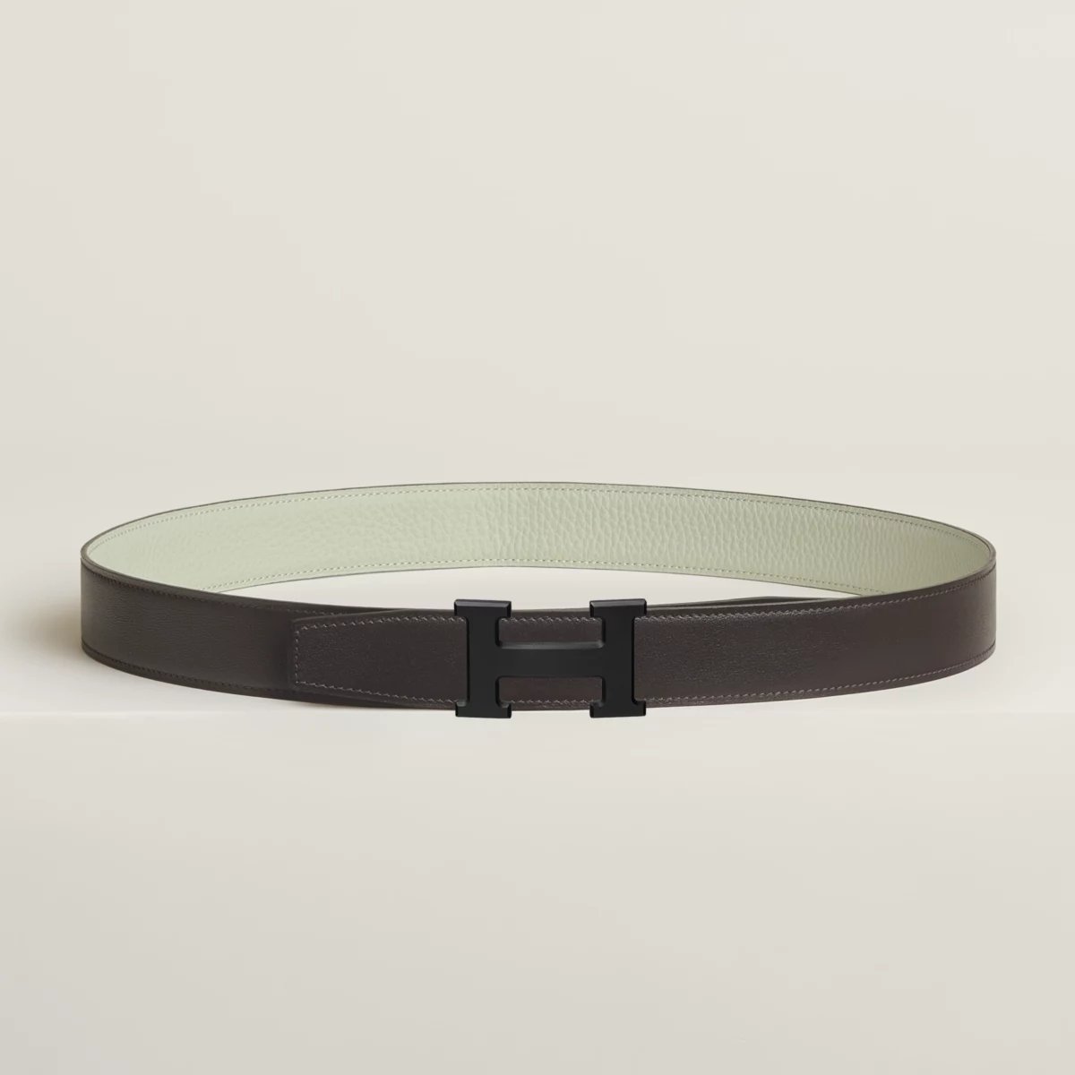 H belt buckle & Reversible leather strap 32 mm