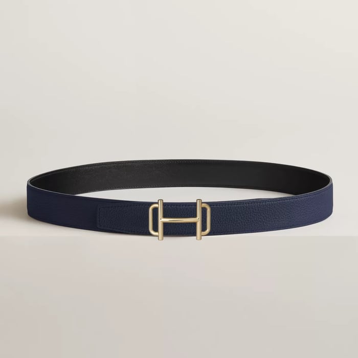 Royal Belt Buckle & Reversible Leather Strap 32 MM