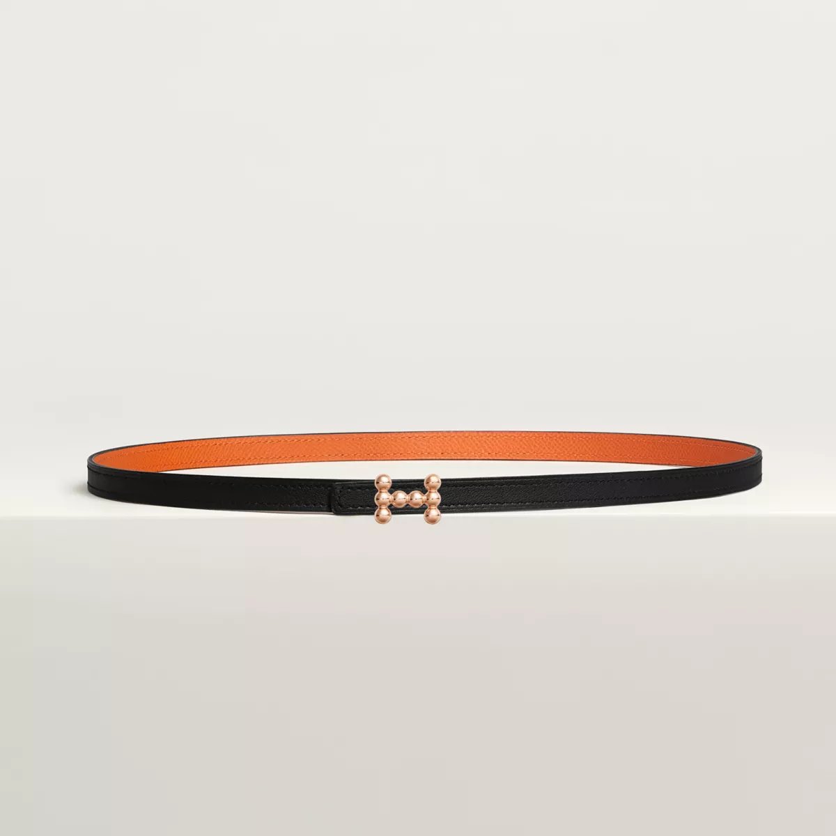 Bubble belt buckle & Reversible leather strap 13 mm