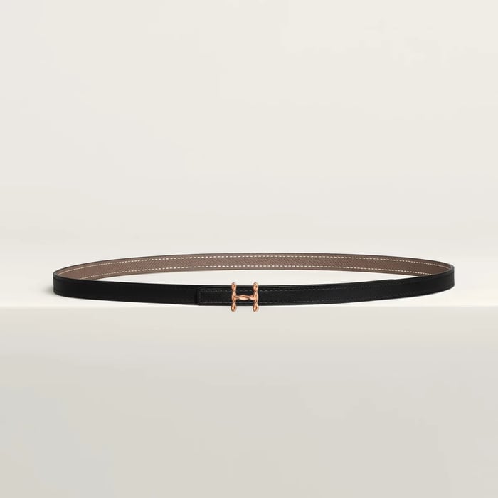 H Torsade belt buckle & Reversible leather strap 13 mm