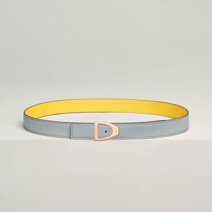 Cavaliere Belt Buckle & Reversible Leather Strap 24 MM