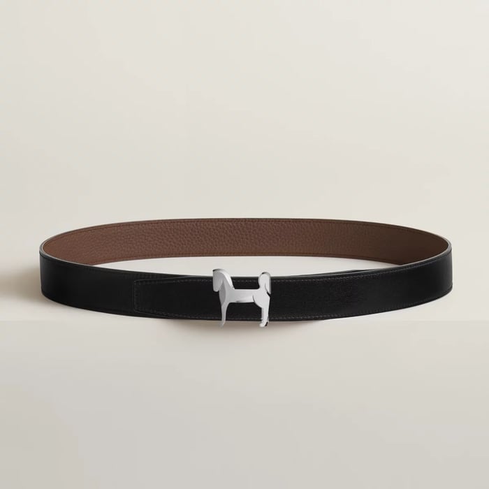 Panache Belt Buckle & Reversible Leather Strap 32 MM