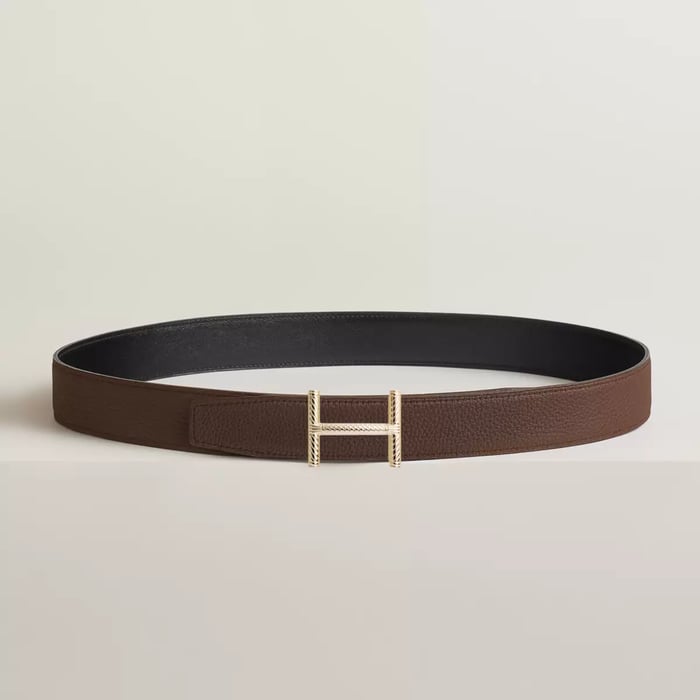 Hisseo Belt Buckle & Reversible Leather Strap 32 MM
