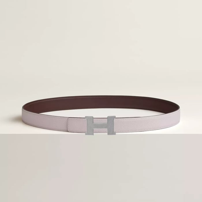 Mini Constance Guillochee Belt Buckle & Reversible Leather Strap 24 MM