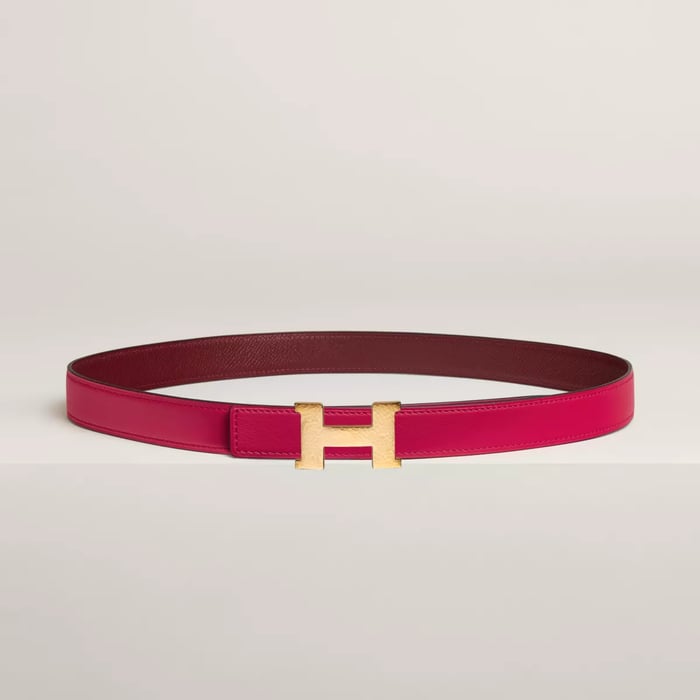 Mini Constance Martelee belt buckle & Reversible leather strap 24 mm