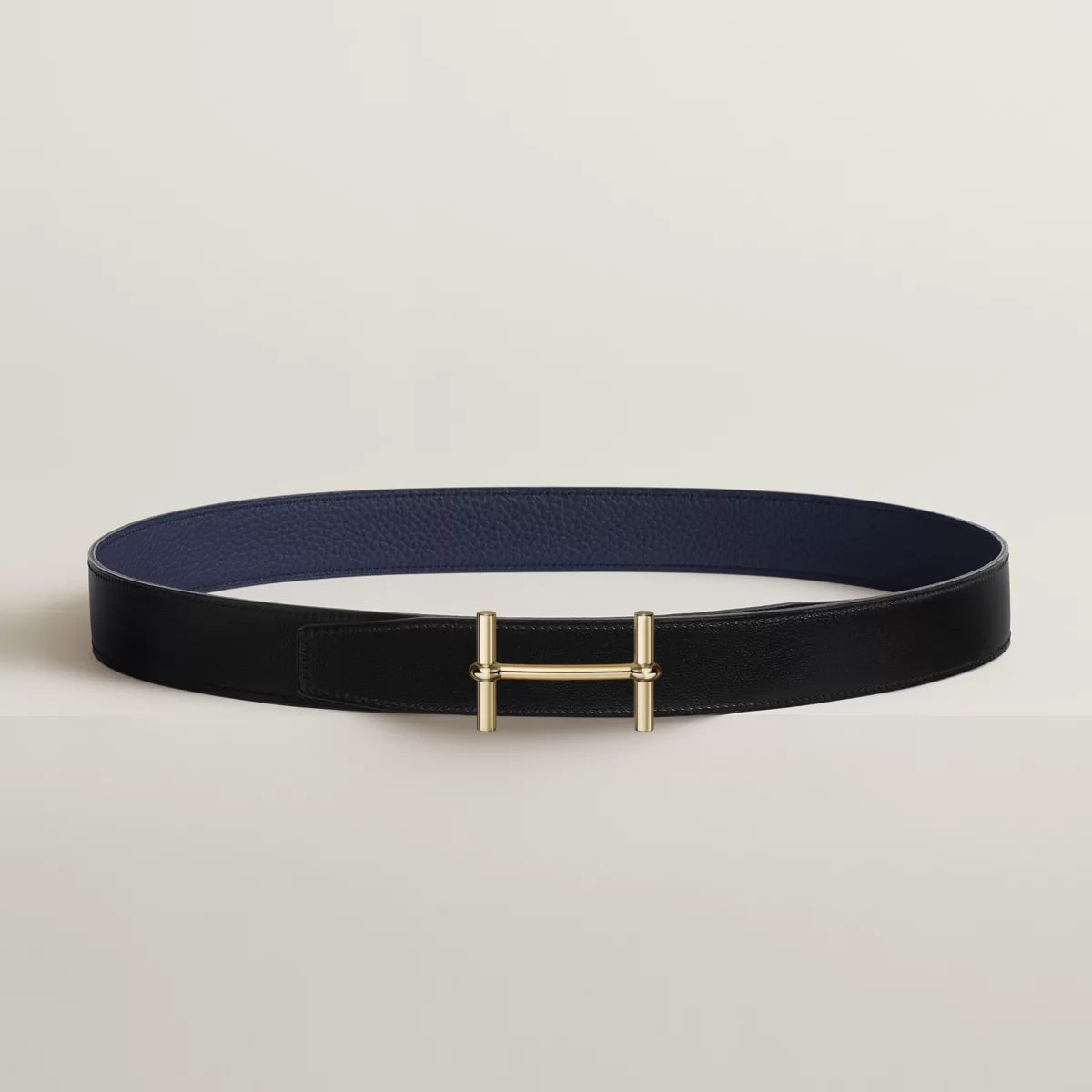 H d'Ancre belt buckle & Reversible leather strap 32 mm