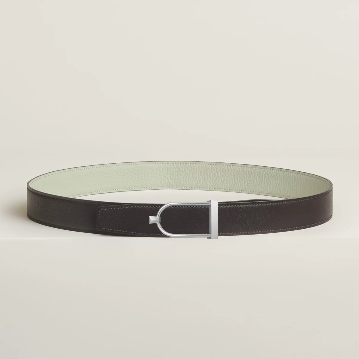 Ecrin belt buckle & Reversible leather strap 32 mm
