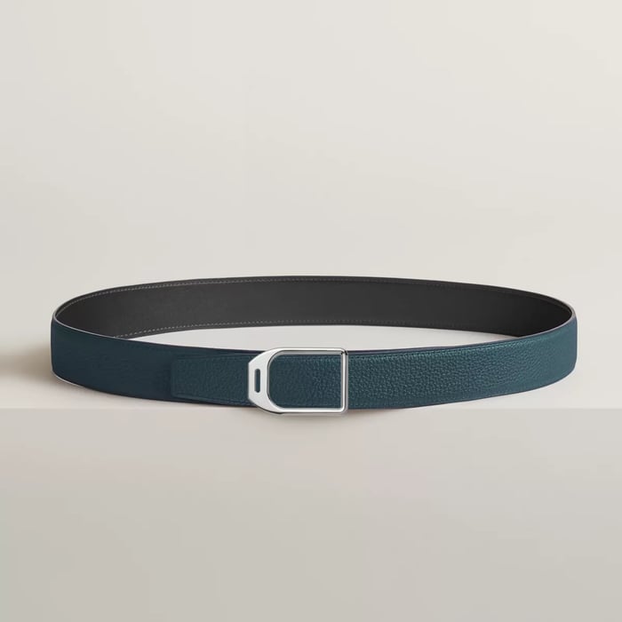 Jockey Belt Buckle & Reversible Leather Strap 32 MM