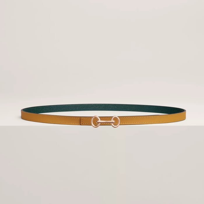 Heritage belt buckle & Reversible leather strap 13 mm
