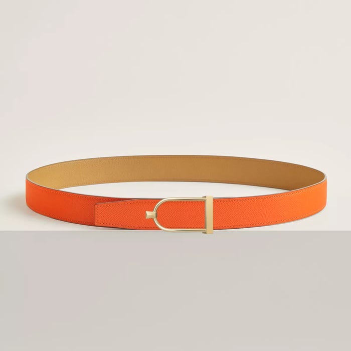 Ecrin belt buckle & Reversible leather strap 32 mm