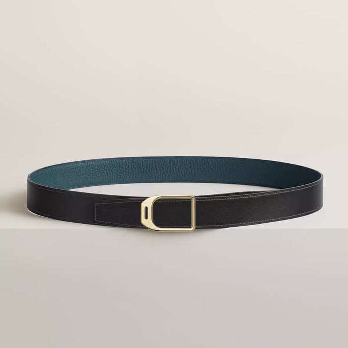 Jockey Belt Buckle & Reversible Leather Strap 32 MM