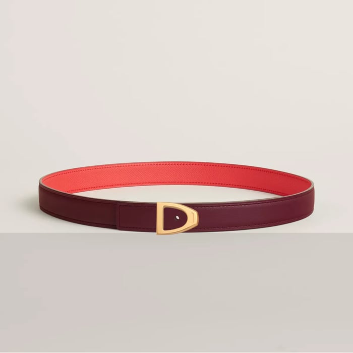 Cavaliere Belt Buckle & Reversible Leather Strap 24 MM