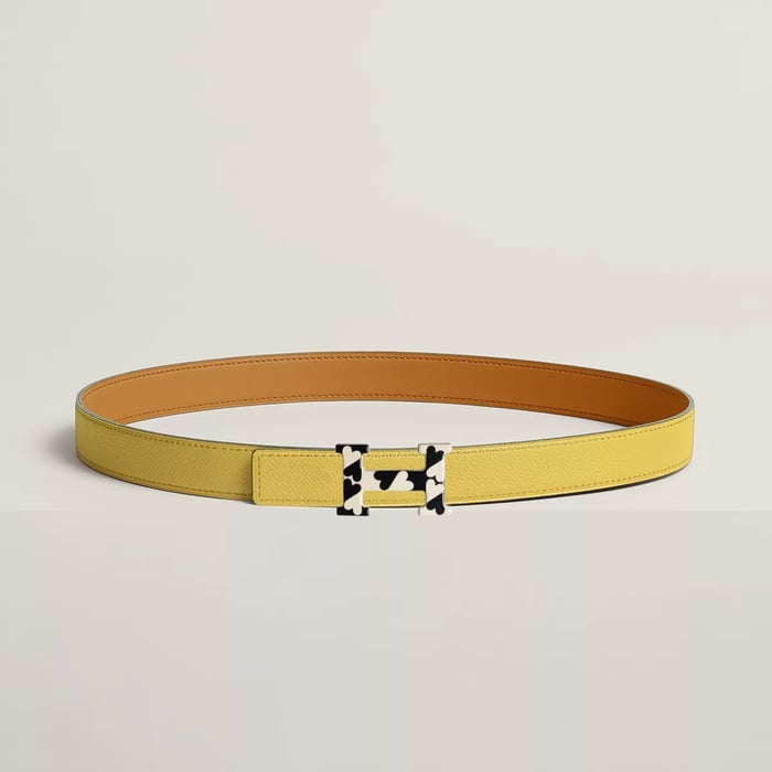 H Email Coeur Belt Buckle & Reversible Leather Strap 24 MM
