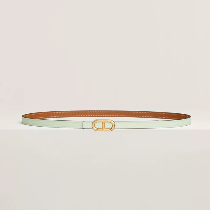 Maillon H belt buckle & Reversible leather strap 13 mm