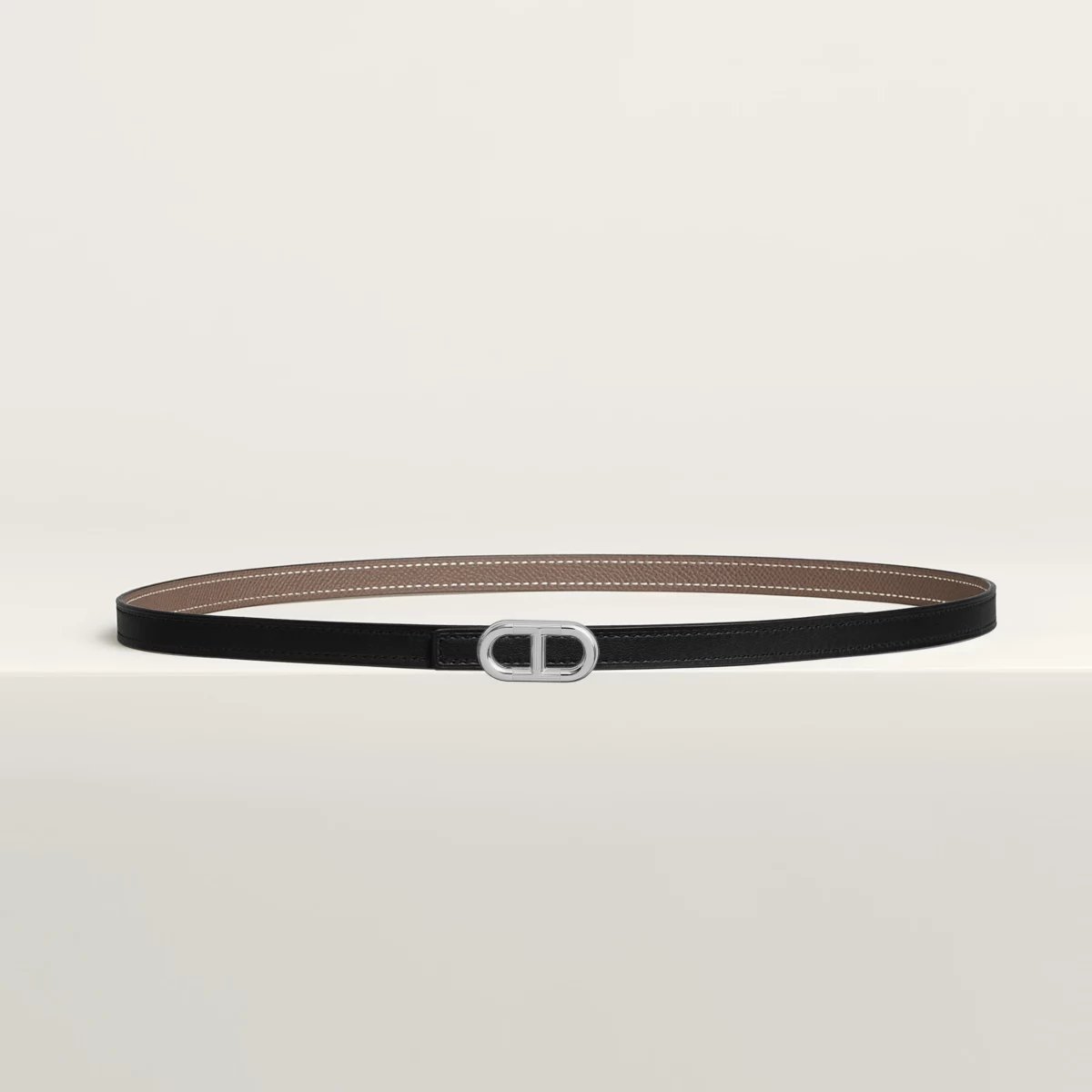 Maillon H belt buckle & Reversible leather strap 13 mm