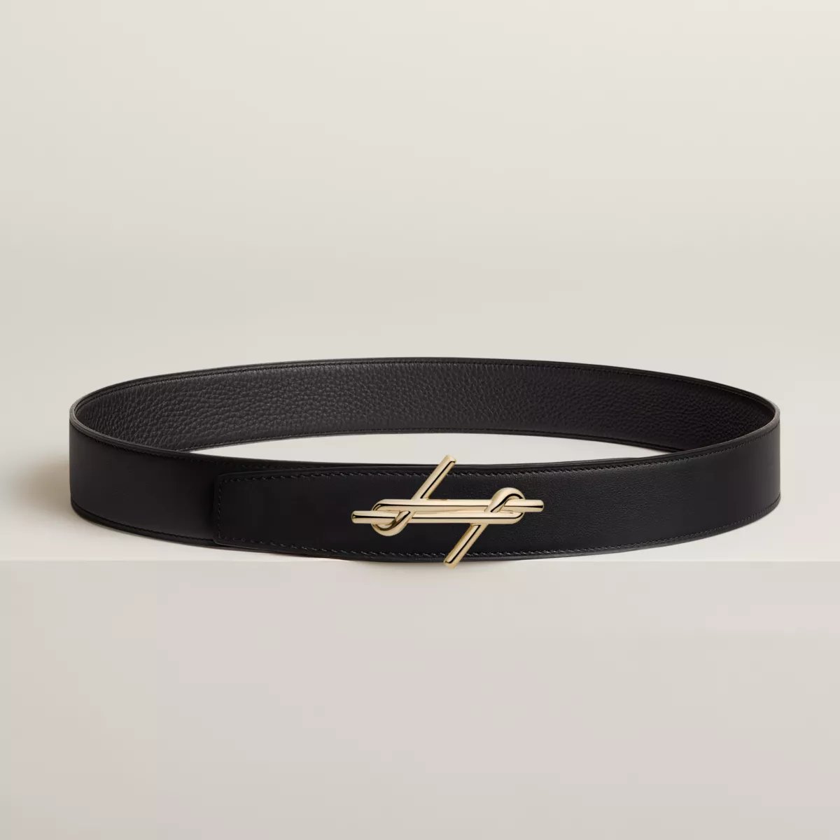 H Noue belt buckle & Reversible leather strap 38 mm