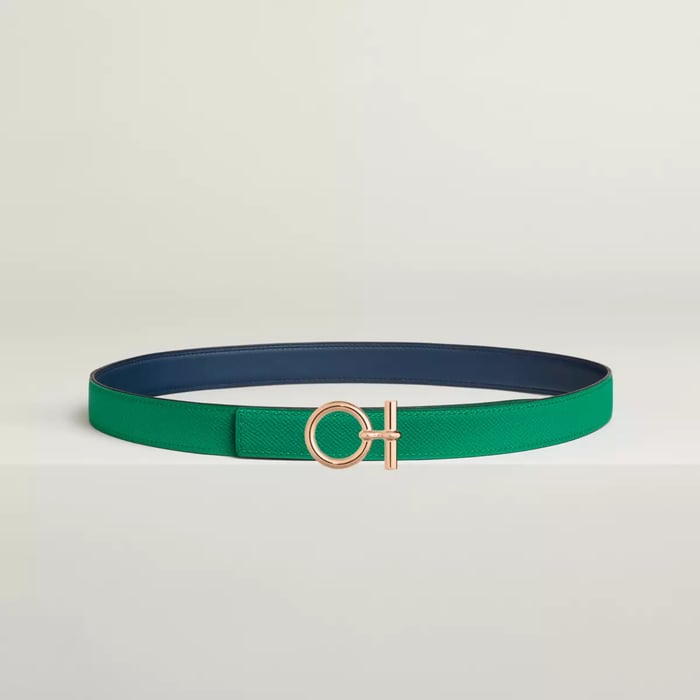 Flot Belt Buckle & Reversible Leather Strap 24 MM