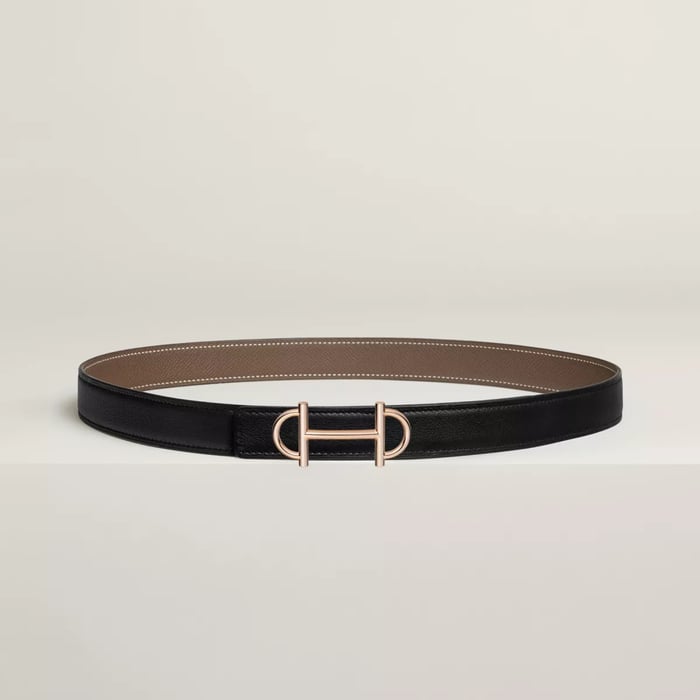 Gamma belt buckle & Reversible leather strap 24 mm