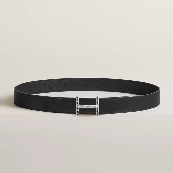 Hisseo 벨트 버클 & 리버서블 가죽 스트랩 32mm