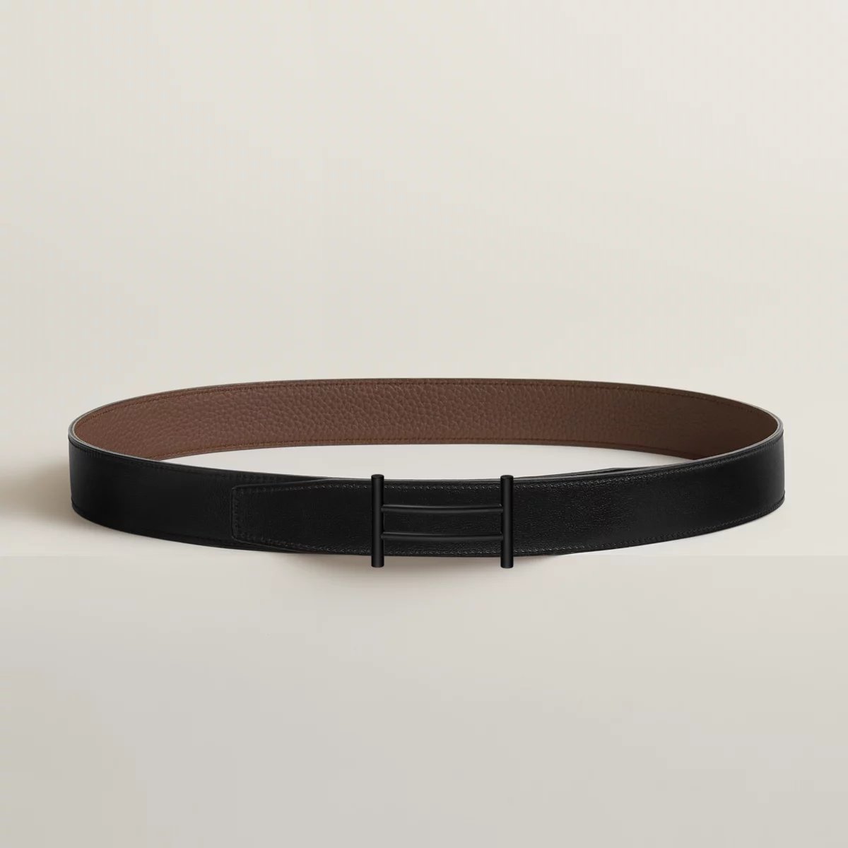 Rider belt buckle & Reversible leather strap 32 mm