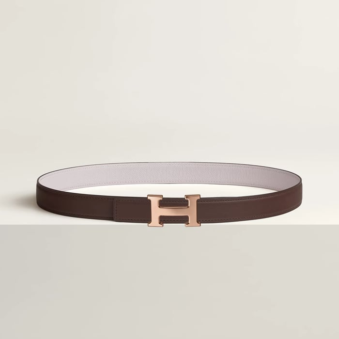 Mini H Belt Buckle & Reversible Leather Strap 24 MM