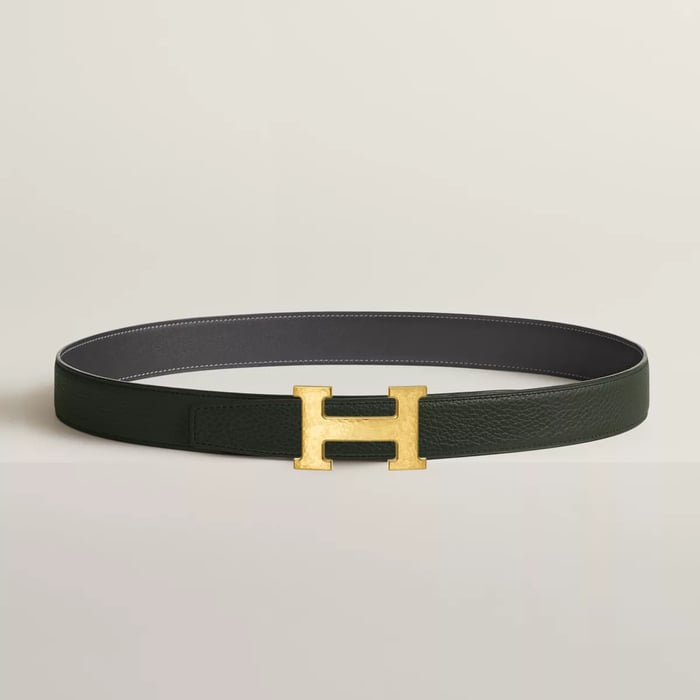 H Martelee Belt Buckle & Reversible Leather Strap 32 MM