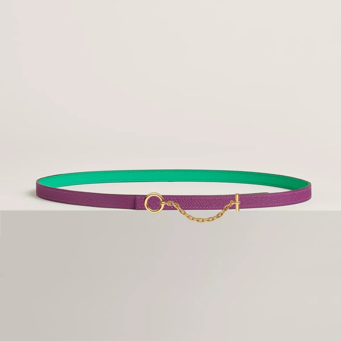 Carrousel Belt Buckle & Reversible Leather Strap 13 MM