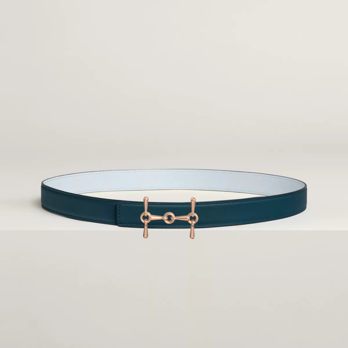 H Equestre 벨트 버클 & 리버서블 가죽 스트랩 24mm