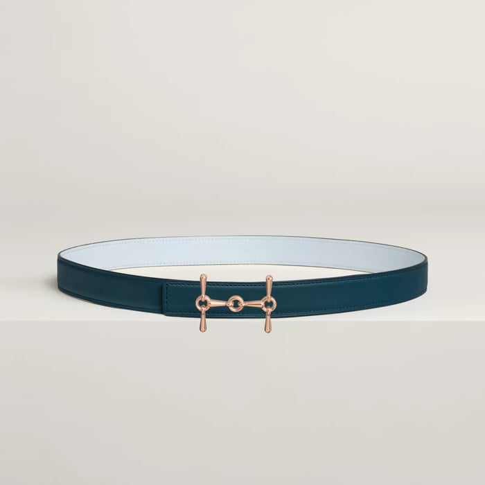 H Equestre 벨트 버클 & 리버서블 가죽 스트랩 24mm