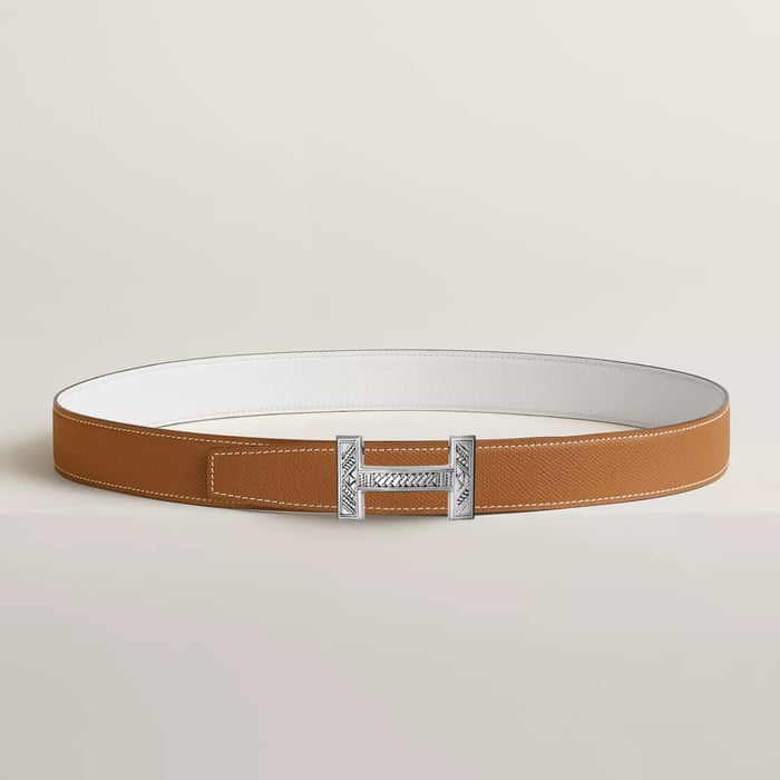 Quizz Touareg Belt Buckle & Reversible Leather Strap 32 MM