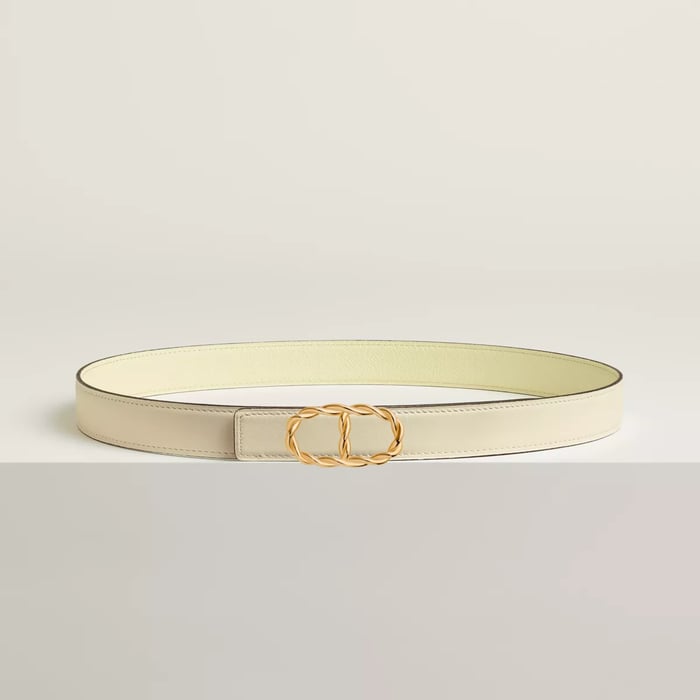 Maillon Torsade Belt Buckle & Reversible Leather Strap 24 MM