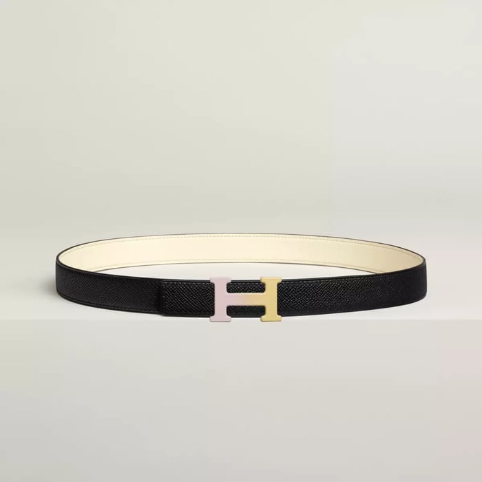 H Email Fusion belt buckle & Reversible leather strap 24 mm