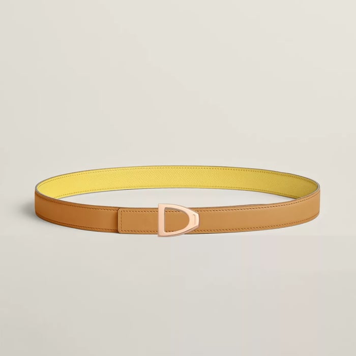 Cavaliere belt buckle & Reversible leather strap 24 mm