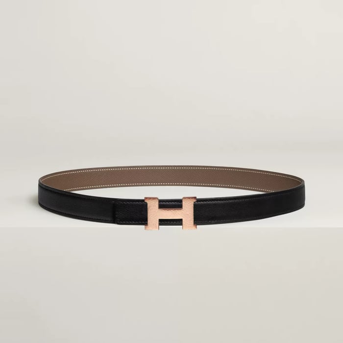 Mini Constance Martelee belt buckle & Reversible leather strap 24 mm