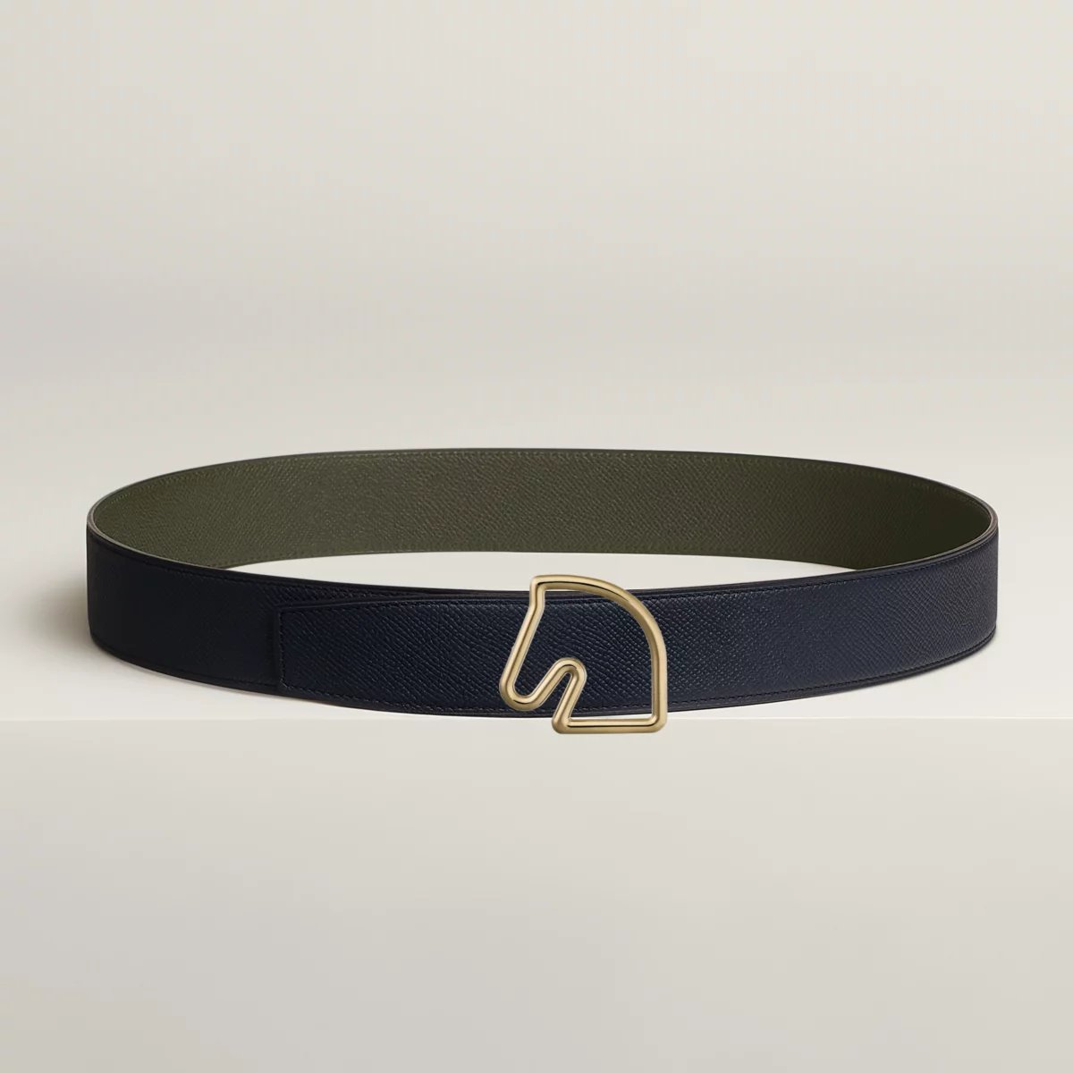 Tete de Cheval belt buckle & Reversible leather strap 38 mm