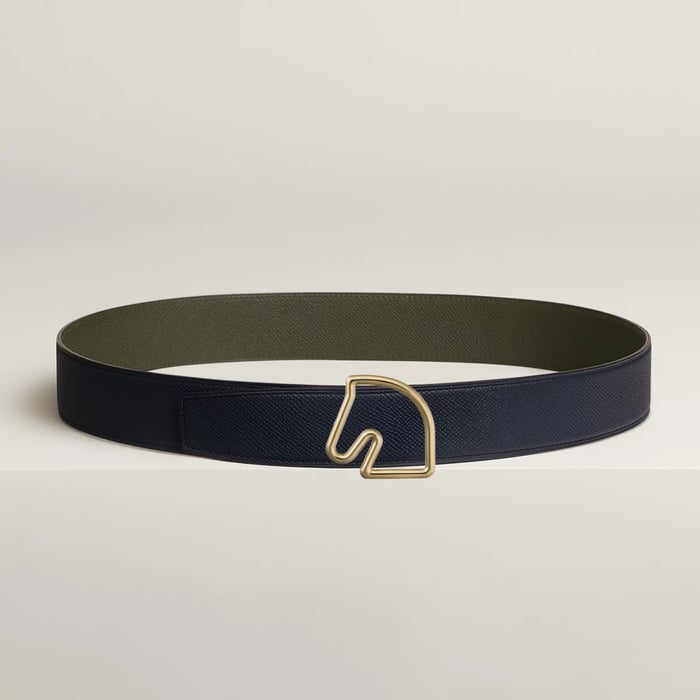 Tete De Cheval Belt Buckle & Reversible Leather Strap 38 MM