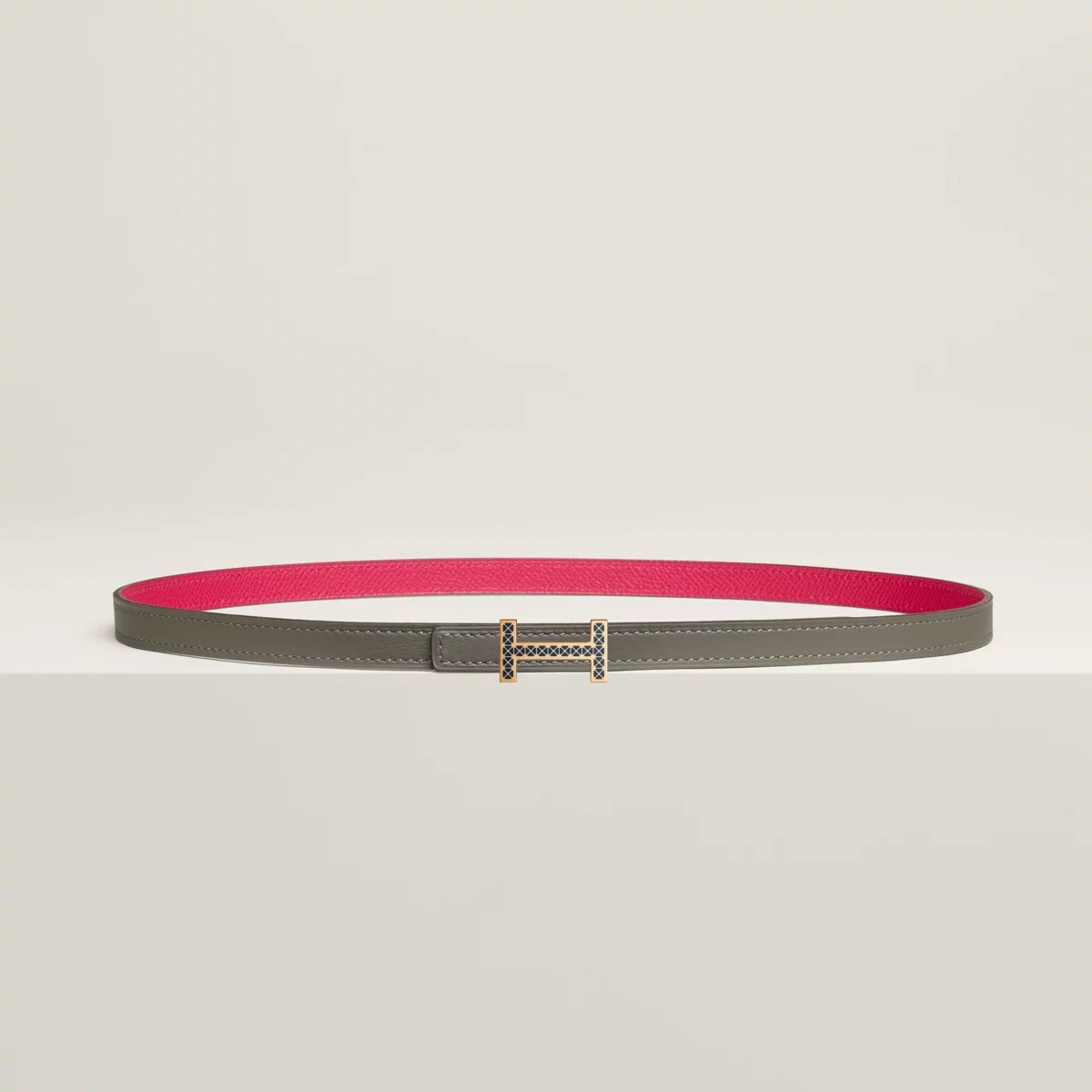 Focus Medor Laquee belt buckle & Reversible leather strap 13 mm
