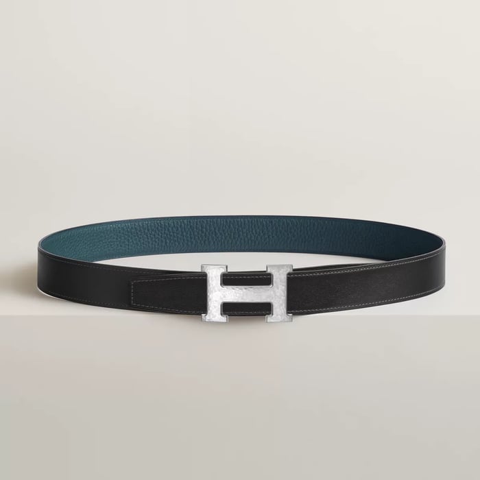 H Martelee Belt Buckle & Reversible Leather Strap 32 MM