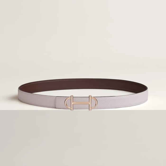 Gamma Belt Buckle & Reversible Leather Strap 24 MM