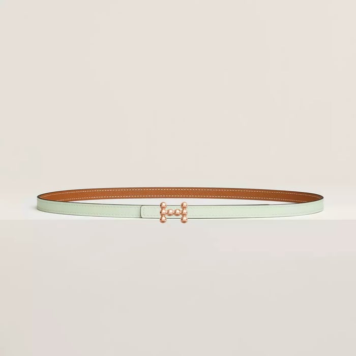 Bubble belt buckle & Reversible leather strap 13 mm