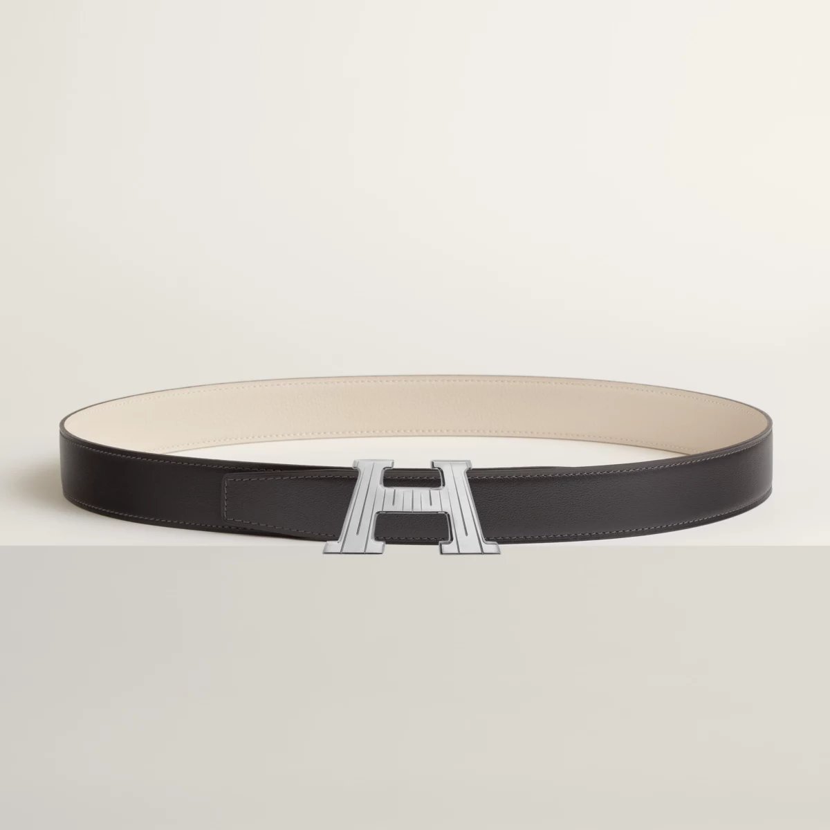 H Take Off belt buckle & Reversible leather strap 32 mm