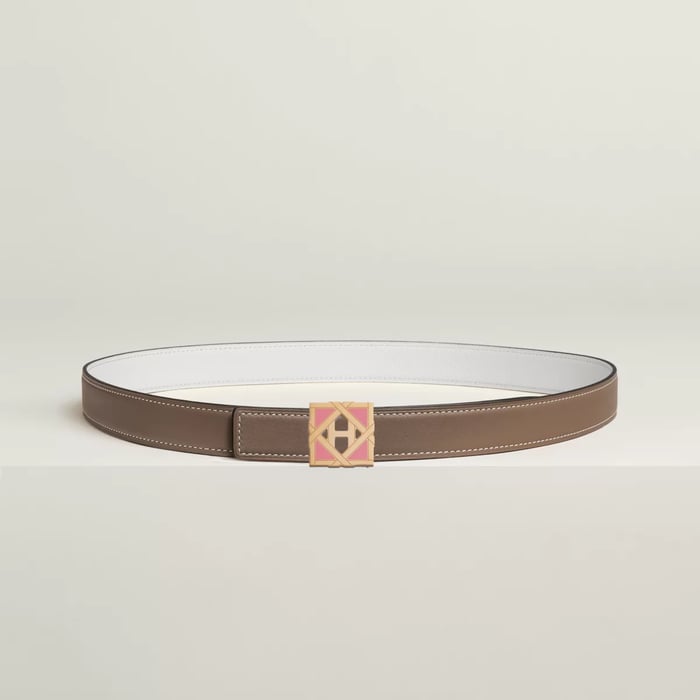 H Roseraie Belt Buckle & Reversible Leather Strap 24 MM