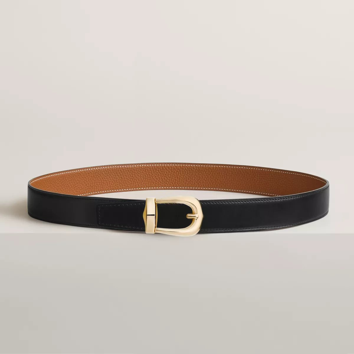 Bride d'Apparat belt buckle & Reversible leather strap 32 mm