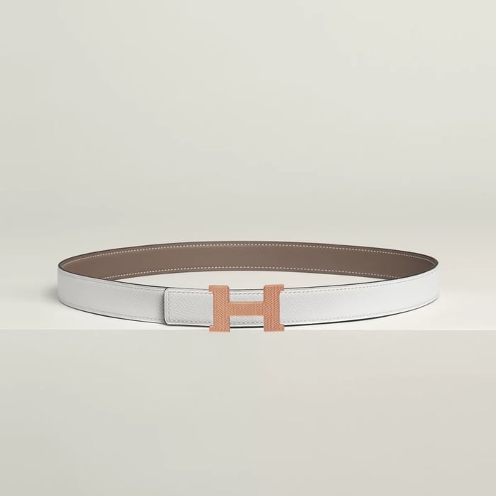 Mini Constance Guillochee Belt Buckle & Reversible Leather Strap 24 MM