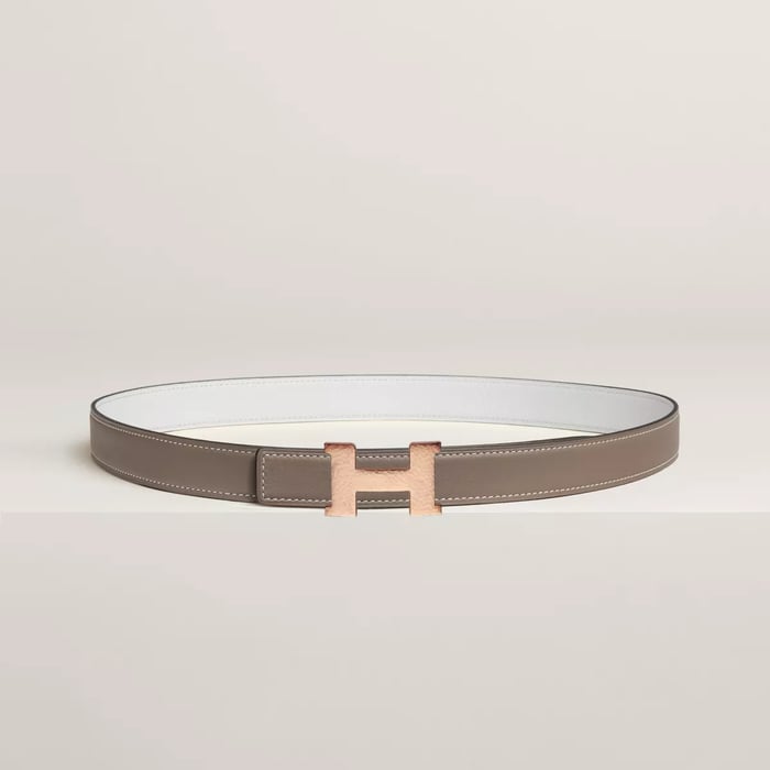 Mini Constance Martelee belt buckle & Reversible leather strap 24 mm