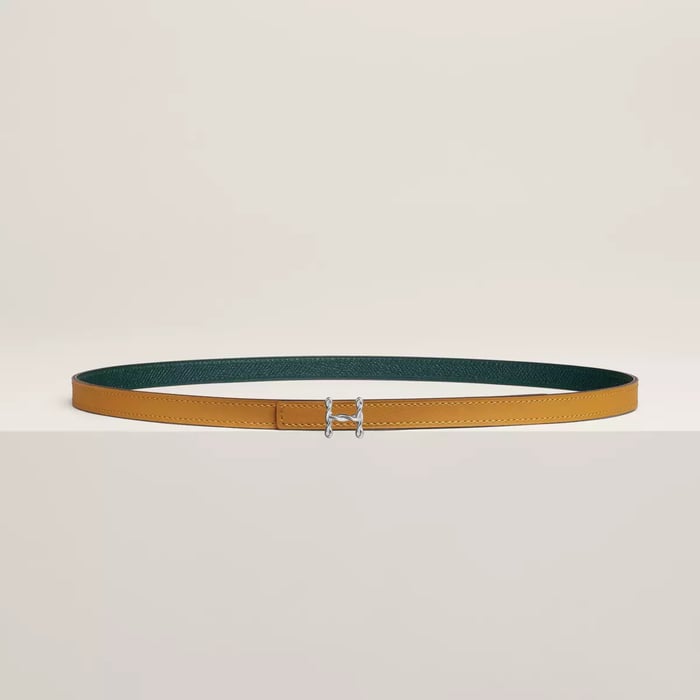 H Torsade belt buckle & Reversible leather strap 13 mm